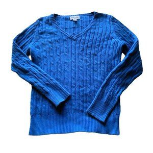Vintage Preppy Blue Knit Sweater